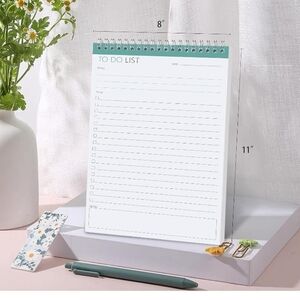 To Do List Notepad Checklist 60 sheets 8 x 11 Qty 2